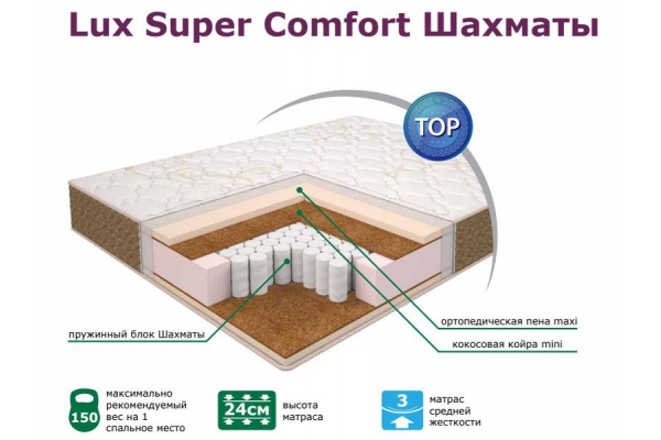 Матрас Elite Lux Super Comfort Шахматы 800*2000