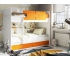 Кровать двухъярусная Тетрис латы с бортиками белый-оранж