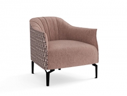 Кресло для отдыха Мускат велюр киото тоуп/шенилл домино вайолет